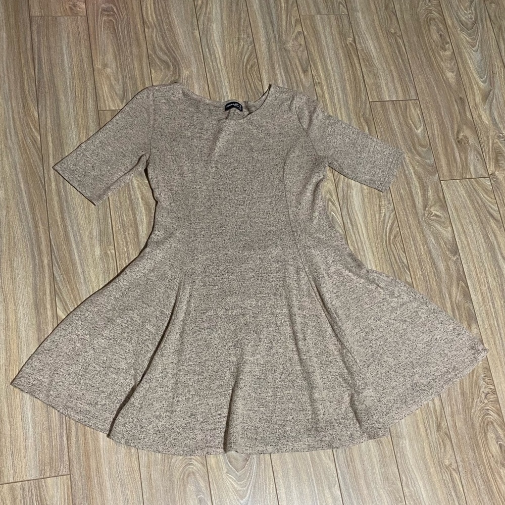 Popular Basics Heathered Tan Skater Swing Dress Size XL